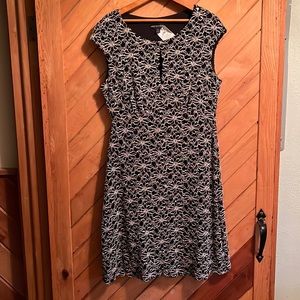 Connected Apparel Black & Cream sequin dress